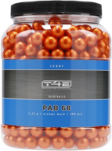 Umarex T4E Sport PAB 68 Paintball Kugeln orange, Kaliber 0.68, 500 Stück
