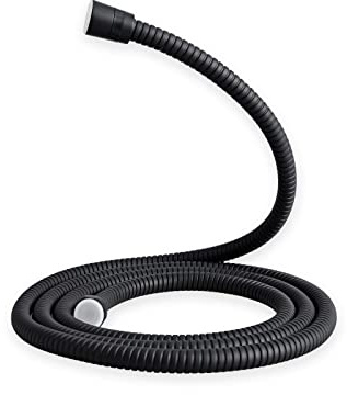 EMKE Duschschlauch Schwarz 2,5M lang, Premium Duschschlauch aus Edelstahl Flexibler Brauseschlauch, Brauseschlauch mit doppeltem Verdrehschutz Mit Rutschfestem O-Ring KTW-Zertifizierung