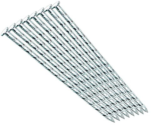 6 Metal Edging Stakes Galvanized Spikes Garden Spiral Landscape Piles Anchors for Securing Artificial Turf, House Construction, Carpentry Nails (120)