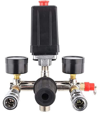 Pressure Control Switch, Air Compressor Bracket Assembly Pressure Switch Manifold Regulator Gauges Air Compressor Switch, Air Compressor Accessories