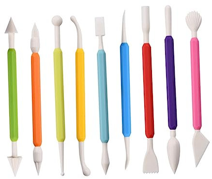 MAGICLULU Spatola Ergonomica per Torte E Dolci - Set di 9 Utensili per La Preparazione di Torte - Ideale per Torte A Strati E Decorazioni in Pasta di Zucchero
