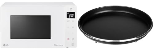 LG MH6336GIH Forno Microonde Smart Inverter con Grill al Quarzo, 23 Litri, 1000 W & Whirlpool AVM250 - Libera installazione Piatto Crisp piccolo per forno a microonde