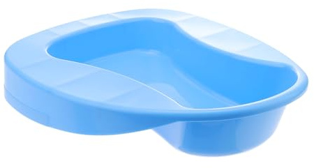 Padella per Anziani in Plastica Blu, per Pazienti Allettati | Ausilio per Case e Ospedali, Adatta a Persone Immobilizzate, Formato
