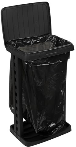 URBNLIVING 60L Garbage Rubbish Reusable Sack Bag Bin Liner Waste Disposal Stand Holder Recyclable Garbage Bag with Lid Holder