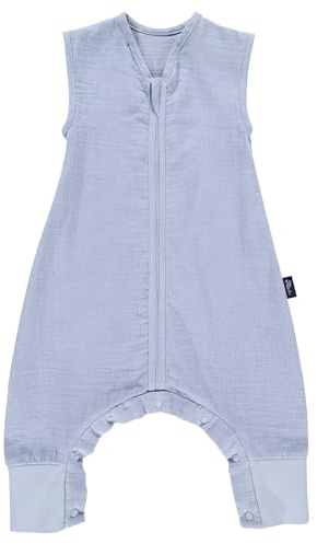 Alvi Schlafsack mit Füßen Babyschlafsack Neugeborene | Schlafsack mit Beinen | Sommerschlafsack, Babyschlafsack 100% Baumwolle TOG 0,5 | Kindeschlafsack mit Füße| Waschbar bei 60°C,
