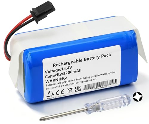 3200mAh Batteria per Tikom G8000 Pro, Bagotte BG800 BG850 Aspirapolvere | Batteria compatibile con RoboVac LR20, LR30 Hybrid, LR30 Hybrid+, Cy-bovac E31 E30 L20 Robot Sweeping Vacuum Cleaner