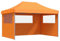 vidaXL Foldable Party Tent Pop-Up with 3 Clear Windows, Garden Marquee Canopy in Vibrant Orange, Easy Setup Outdoor Pavilion for Events, Waterproof Polyester Cover, Powder-Coated Steel Frame