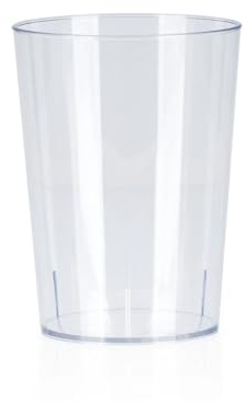 24 Vasos de plástico reutilizables de 500 ML acrílicos transparentes ideales para sidra