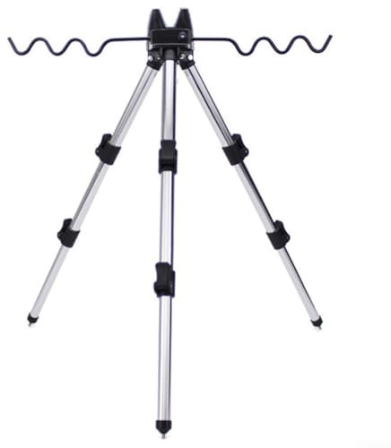 Supporto per canna da pesca, treppiede retrattile per pesca in mare, supporto per canna da pesca, supporto per canna da pesca telescopica/canne da pesca portatili (argento)