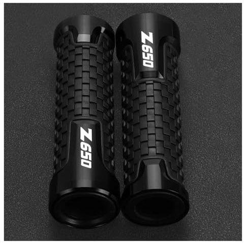 actuion Manubrio Antiscivolo per Moto Impugnatura Manubrio per KA@&wasaki Z650 Z 650 RS 2024 2023 2022 2021 2020 2019 2018 2017 Moto Manopole Manubrio Impugnatura estremità Spina Cursore cap(Black1)