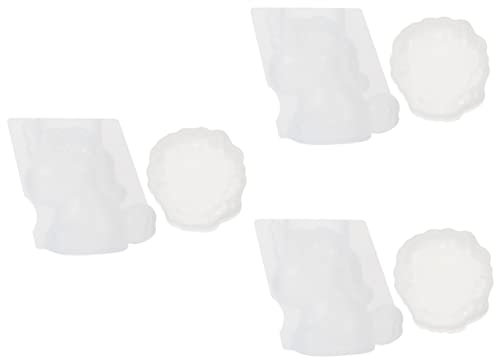 SEWACC 6pcs Shape Silicone Mold Base Flexible Epoxy Mold for Creative Crafts and Unique Decorations and Safe Mould for Art