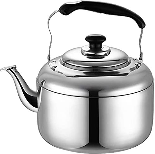 MYVVKIA Whistling Teapot Camping Coffee Pot Tea Kettle for Stove Top Camping Kettles Stainless Kettle with Anti-Scalding Handle