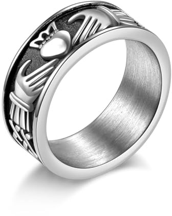 Bagues Cladagh pour l'amour, en acier inoxydable/plaqué or 18 carats pour hommes et femmes, bijoux de mariage, Métal