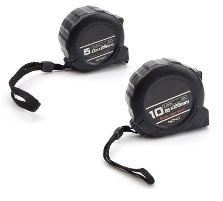 CHSEROK 5m/10m Flessometro, 2 Pezzi Rotella Metrica, Acciaio Inossidabile Metro a Nastro, per Rilievi Ingegneristici, Produzione Industriale e Progettazione Architettonica