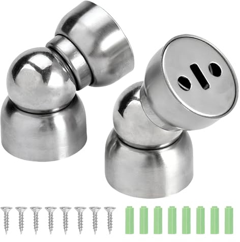 HhBdy Magnetic Door Stop 2Pcs - Stainless Steel Wall Mounted Stopper with Catch for Indoor Heavy Duty Floor