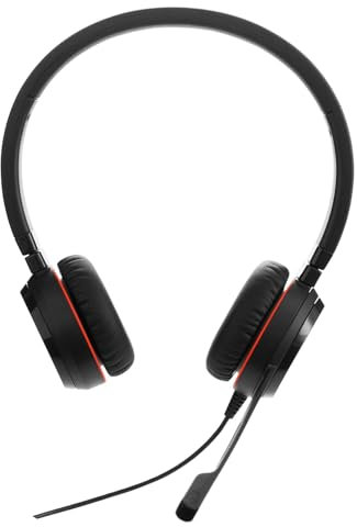 Jabra Evolve 20 SE Casque stéréo certifié Microsoft pour téléphone Souple VoIP avec Suppression Passive du Bruit – USB-C/A – Noir