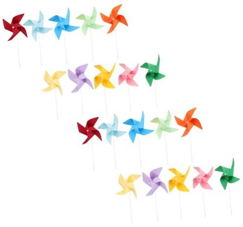 HEMOTON 2 Juegos De Viento para Juguetes para Juguetes para Exteriores para De Viento De Papel De Viento para Dibujar De Viento para 20 Piezas * 2