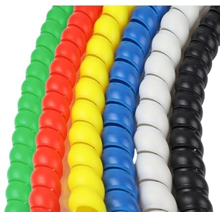 GBYUHAIJUN Kabelschlauch,Kabelkanal Bunte Drahtwicklungsspirale im Kabelschlauch, Kabelbaum, Motorrad-Wärmerohrschlauch, Kabelschlauch, Wickelrohr 8–12 mm(Red,12MM_5M)