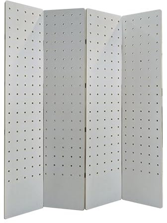 Genérico Estante de Almacenamiento de Pared de Tablero Perforado, Panel Divisor de ambientes de Tablero Perforado, biombo Plegable de Tablero Perforado, Pared divisoria con Estante de Almacenamiento,