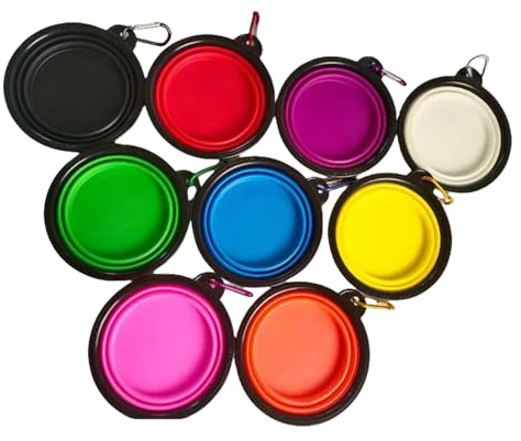 Grand Bol Pliable pour Chien, en Silicone de qualité Alimentaire, Facile à Laver, Pliable et Extensible, pour la Nourriture et l'eau des Animaux de Compagnie. (Noir,1000ML)