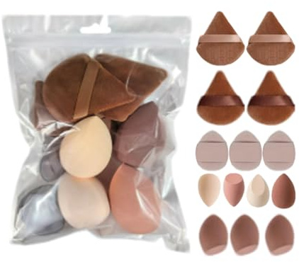 Spugna Trucco,14Pz Spugnette Trucco Spugna Fondotinta Set Di Spugne Per Il Trucco Spugnette Make Up, Spugnetta Fondotinta Per Fondotinta Liquido, Correttore E Crema