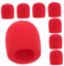 Milisten 8piezas Cubiertas De Micrófono De Espuma Roja Filtro Antiviento Y Protección Para Micrófonos De Mano Mejoran La Calidad De Sonido Reutilizables Y Cómodas Para Ktv Grabaciones Y Eventos
