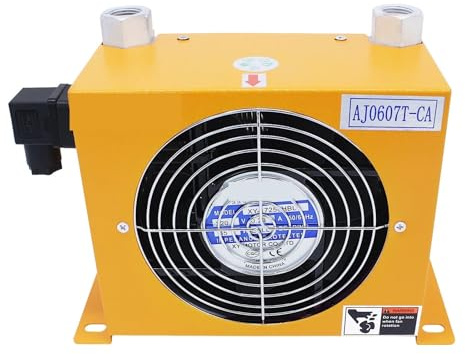 AJ0607T-CA 40L/min Raffreddatore d'aria, Piastra radiatore, Goccia olio idraulico for macchine utensili CNC, Ventola olio ad alta temperatura Ampia area di dissipazione del calore(AC110)