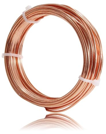 99.9% Kupferdrähte, 1.5 mm Basteldraht, 10 m reiner Kupferdraht für Gartenarbeit, Schmuckherstellung, Perlenstickerei, DIY-Projekte, Ornamente