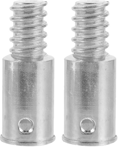 SHOWERORO Thread Tip Replacement, 2pcs Sturdy Stainless Steel Threaded Handle Tips for Extension and Telescopic Poles, Compatible with Metal Mop and Broom Handles for Household Cleaning