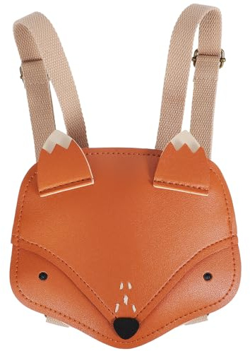 Healifty Fuchs Kinderrucksack aus Pu Kleiner Rucksack mit Reißverschluss Verstellbare Schultergurte Leichter Freizeit und Schultasche für Mädchen