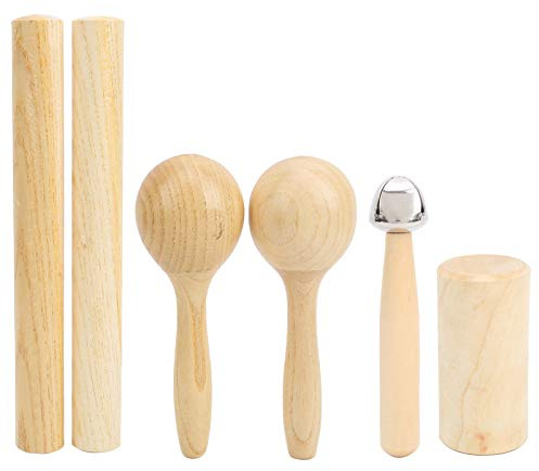 HUSHUI Orff-Instrumentenset für Kinder, Natürliches Holzrhythmusspielzeug, Pädagogische Musikinstrumente, 5-teilig, Geeignet für das Lernen Im Vorschulalter