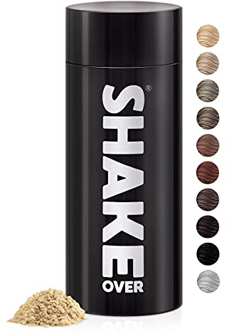 SHAKE OVER Veganes Streuhaar zur Haarverdichtung, Zink angereicherte Fasern | Schütthaar für Frauen und Männer, 30g, Light Blonde, vegane Zink-Fasern, hochwertiges Schütthaar, Made in Europe