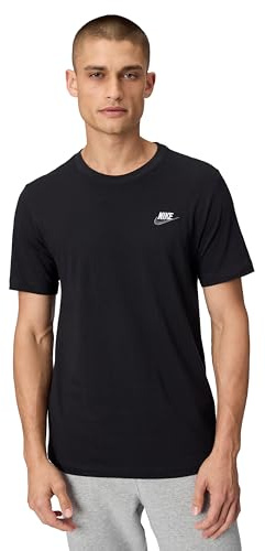 Nike Men's Sportswear Club T-Shirt, Black/White/Dark Grey, Medium