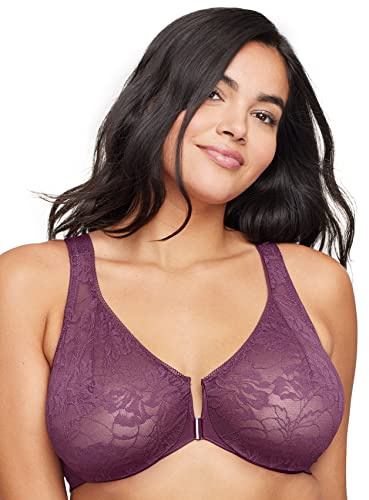 Glamorise Damen Übergröße Lacey T-Back Wonderwire BH Bügel #9246