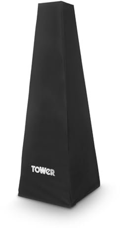 Tower Wood Burner Cover, Heavy-Duty Waterproof & Windproof Outdoor Patio Heater Cover, UV Resistant, Black (H149 x W45 x D45cm)
