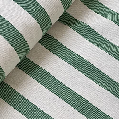 ROMTEX Green Out Extrabreit 150cm 350gr./qm Markisenstoff Liegestuhlstoff Outdoorstoff Stoff Streifen - Meterware- zum Bespannen von Klapp- und Liegestühlen, Balkonverkleidung, Deko, UVM.
