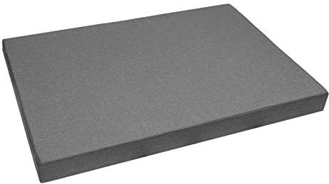 Garden Factory Funda de cojín para europalé 120x80x10 Gris (sin cojín), Funda Cojín Palet Exterior Interior con Cremallera, Respaldo o Asiento, Lavable, Hidrofóbico
