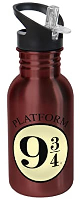 Trinkflasche Harry Potter 9 3/4 u. Wappen 500ml, Rot (Versuch)