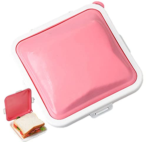 Dirfuny Caja para sándwiches para niños - Almacenamiento Alimentos a Prueba Fugas para sándwiches - Fiambreras aptas para microondas para niños, Adultos, Estudiantes, Oficina Escolar