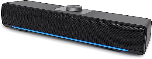 HEANTTV Computer PC Speakers, Bluetooth Soundbar for Deaktop Monitors Speakers,USB Powered Wired Sound bar Speaker, button Laptop Speaker with Great Surrond Sound, Laptops smartphones
