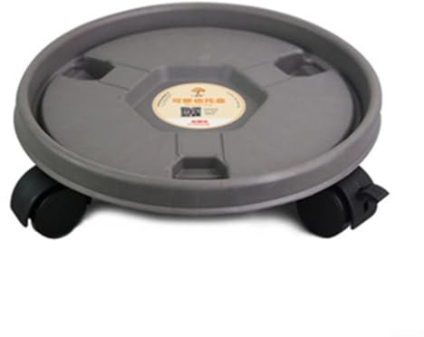 Base para maceta, soporte redondo para plantas en maceta, soporte rodante para plantas, maceta movible, paleta extraíble con ruedas giratorias (gris)