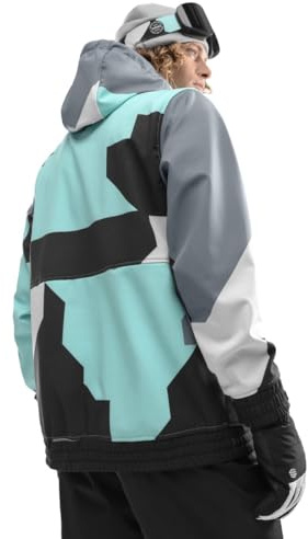 SIROKO W1 Ski- & Snowboardjacke Herren Wasserdicht Wärmeschutz Fronttasche Wintersport