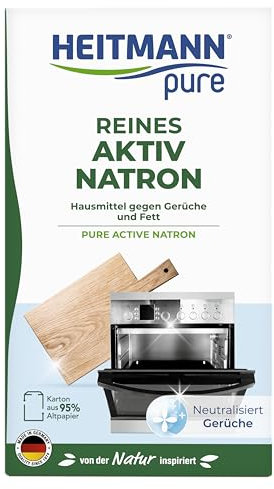 HEITMANN pure Reines Aktiv-Natron | Entfernt zuverlässig Fett, Gerüche und Flecken im ganzen Haushalt | 450 g