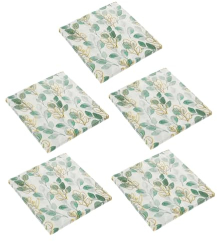 MUCKLILY 5 Servilletas de Papel Desechables Servilletas de Cena Decorativas Diseño Floral para Reuniones Elegantes