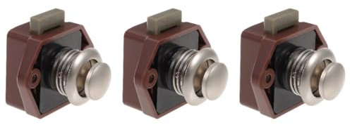 Hoement 3stücke Push Button Latch Schrankverschluss Für Wohnmobile Robuste Und Langlebige Schubladensicherung Einfach Zu Bedienen Kein Schlüssel Erforderlich Für Türen Und Schränke