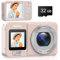 Pink Digital Camera 4K Dual Screens Autofocus 64MP Compact Digital Cameras for Photography with 32GB Card 18X Digital Zoom Selfie Vlogging Camera for Kids Teens Beginners
