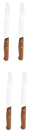 TOPBATHY 2 Sätze Brotmesser Mit Langem Griff Gezahnte Messer Steakmesser Walnuss Brotmesser Brotschneidemesser Sandwichmesser Brotschneidemaschine Ausbeinmesser 2 Stück * 2