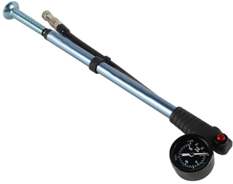 Nicear 300 PSI High Pressure Shock Pump with Pressure Gauge Portable Mini Air Pump for Rear Suspension Motorbike Bicycle Tires Universal Valve