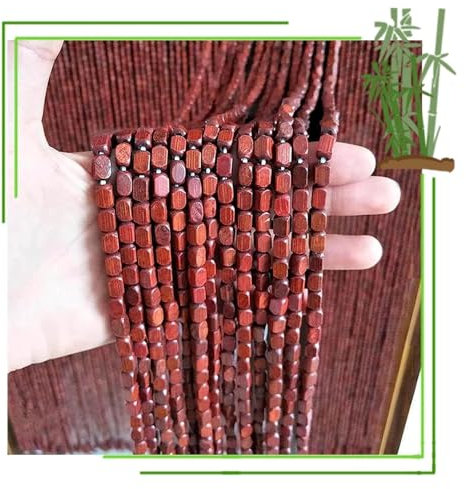 String Bead Curtains,Natural Bamboo Wood Beaded Curtains,Home Decor Divider Curtains,Hanging Door Curtain Panels,Fly Screen Beaded Curtains,for Patio Kitchen Doorway,65 Sizes(75 strands/75x150cm)
