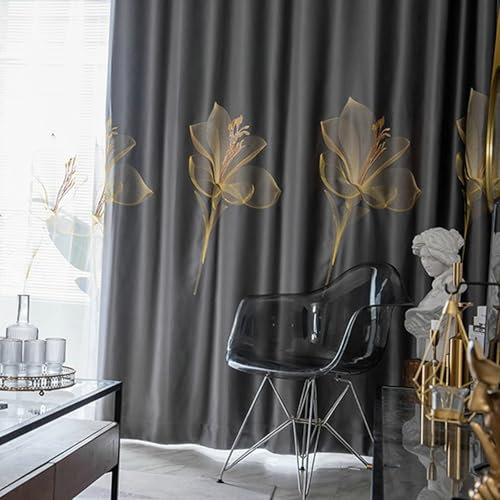 Tolldek 2er Pack Fenstervorhänge, Vorhang Kinderzimmer Junge Einfarbig, Polyester Ösen Verdunklungsvorhänge Kinder Gardinen Schals für Wohnzimmer, B 107 x H 229cm, Grau